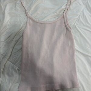 Brandy Melville Light Pink Ribbed Tank Top